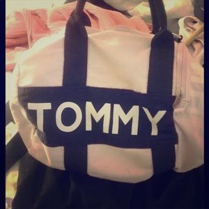 Light pink Tommy Hilfiger mini duffle bag